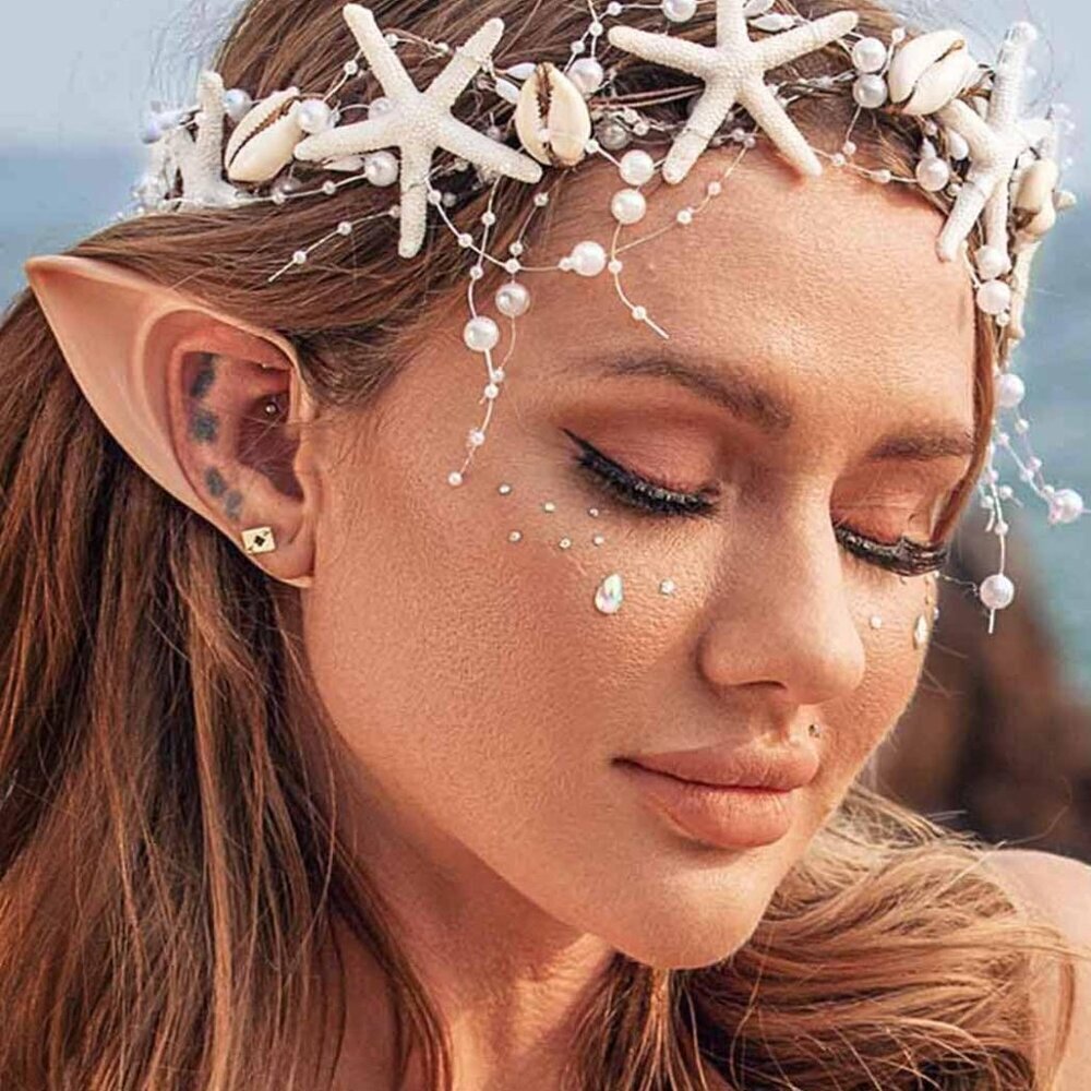Starfish Headband Seashell Pearl Mermaid Crown Beach Wedding Hair Accessories Wo